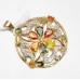 925 Sterling silver Pendant gold rhodium Natural Multi color Sapphire Gemstone